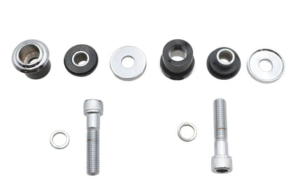 V-Twin Chrome Flush Mount Handlebar Damper Kit with Vibration Absorption for Motorcycles by V-Twin