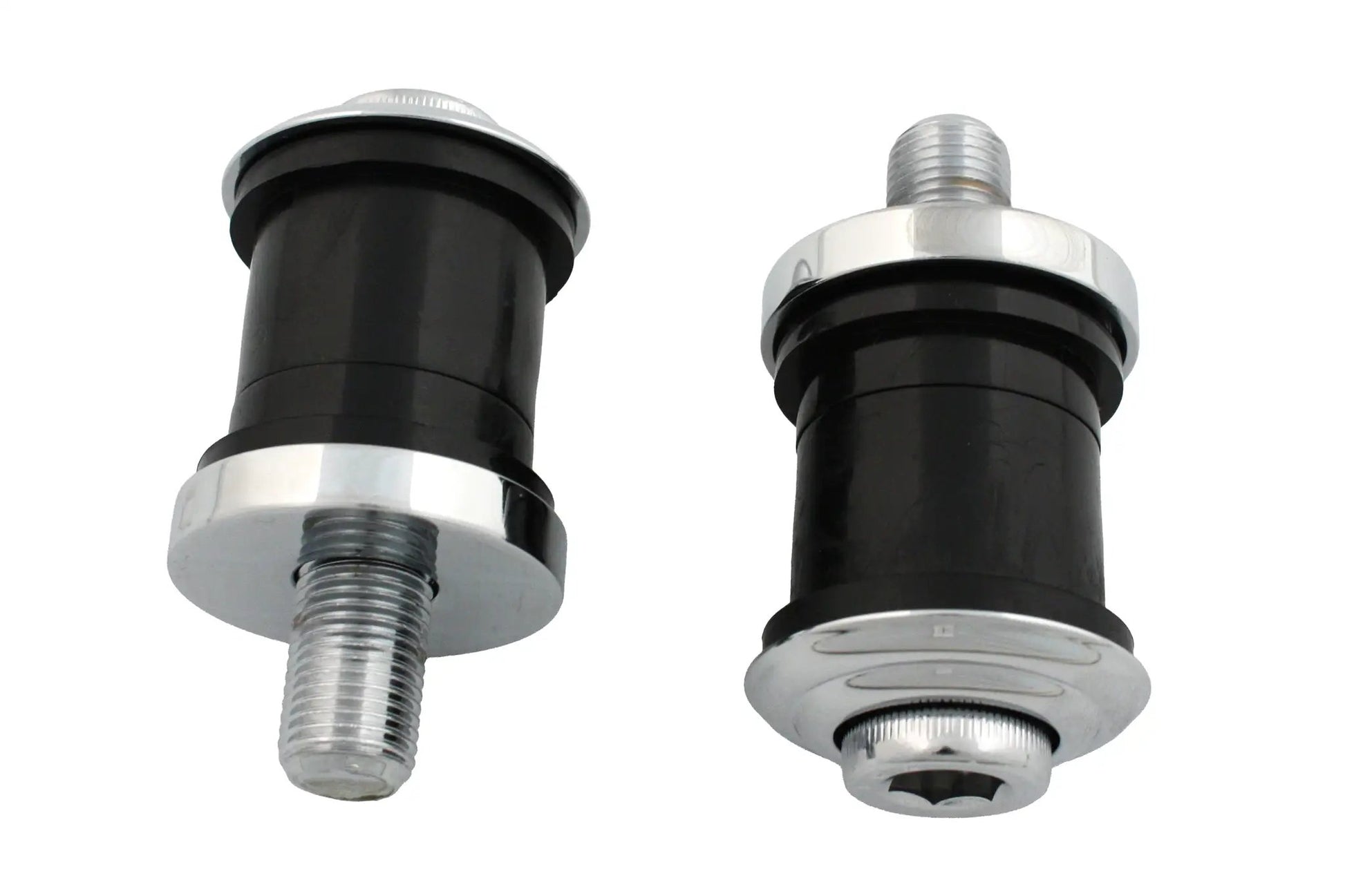 V-Twin Chrome Flush Mount Handlebar Damper Kit with Vibration-Absorbing Poly Bushings - Part 28-0671 by V-Twin