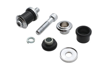 V-Twin Chrome Flush Mount Handlebar Damper Kit with Vibration-Absorbing Poly Bushings - Part 28-0671 by V-Twin