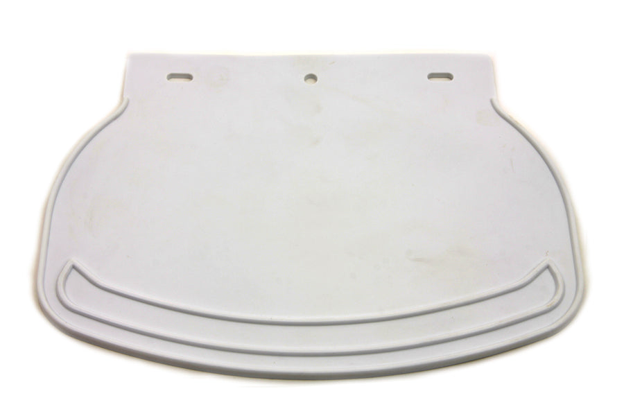 V-Twin Mud Flap Rubber White Plain Part #28-0707 by V-Twin