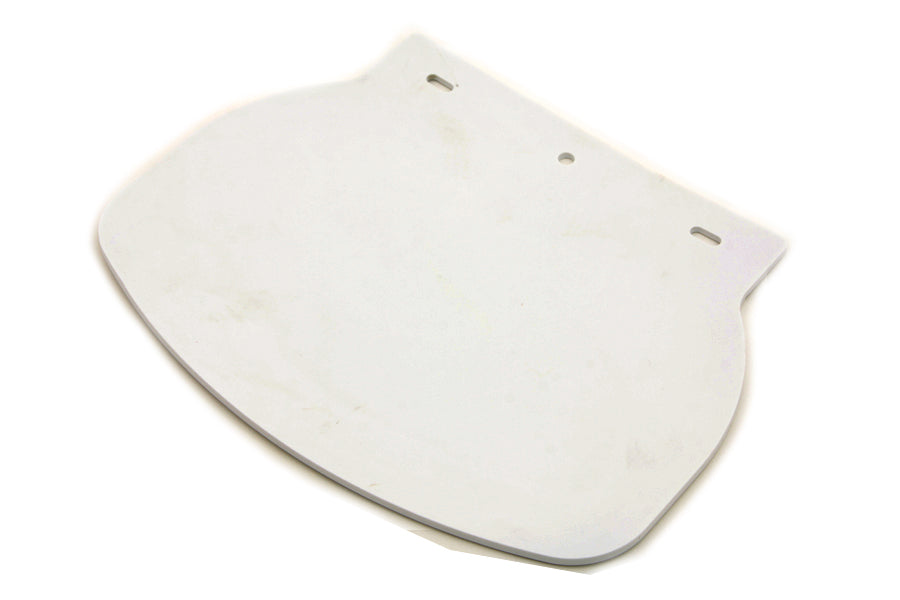 V-Twin Mud Flap Rubber White Plain Part #28-0707 by V-Twin