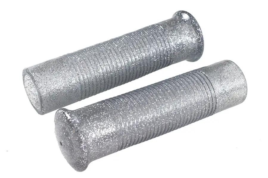 Wyatt Gatling H17-0580S Silver Metal Flake Grip Set for Harley Davidson Motorcycles by Wyatt Gatling