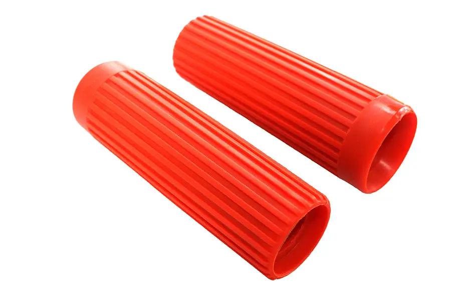 V-Twin Replica Handlebar Grip Set Orange for Harley Davidson FX (1974-1983) by V-Twin
