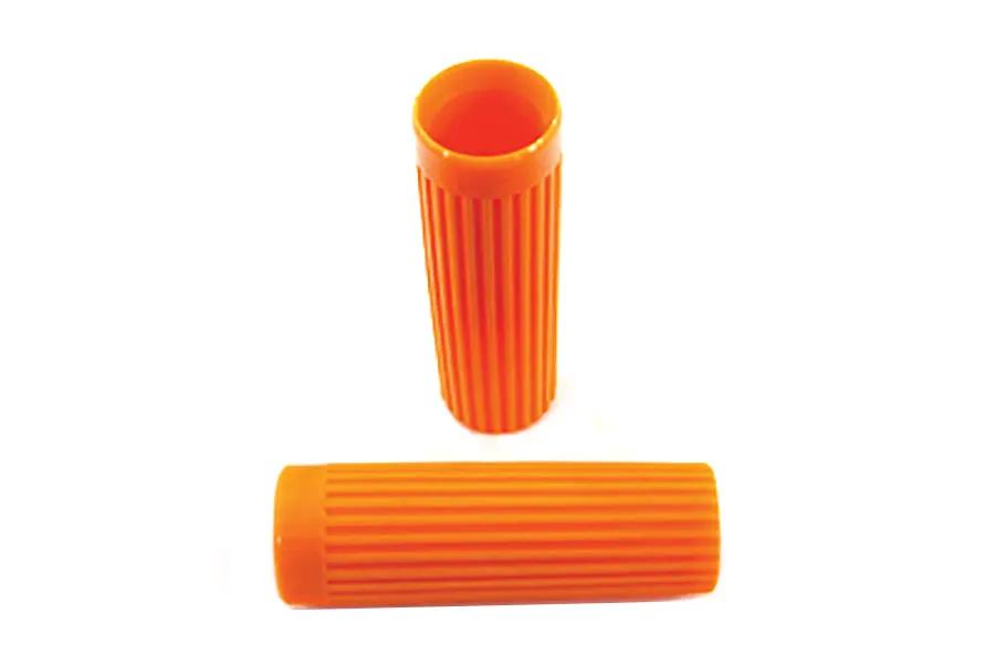 V-Twin Replica Handlebar Grip Set in Orange for Harley Davidson FL 1962-1971 by V-Twin