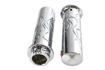 Wyatt Gatling Billet Flanged Flame Style Grip Set for Harley Davidson Motorcycles by Wyatt Gatling