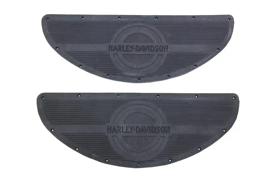 V-Twin Black Rubber Footboard Mat Set for Harley Davidson FL 1940-1949 by V-Twin