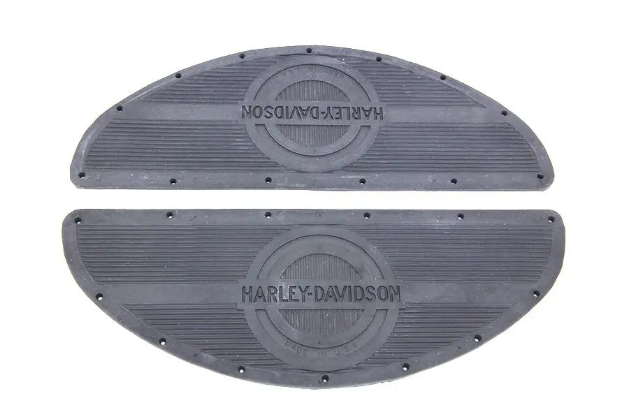 V-Twin Black Rubber Footboard Mat Set for Harley Davidson FL 1940-1949 by V-Twin
