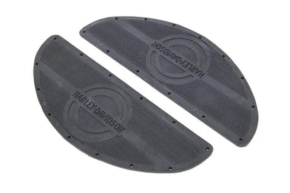 V-Twin Black Rubber Footboard Mat Set for Harley Davidson FL 1940-1949 by V-Twin