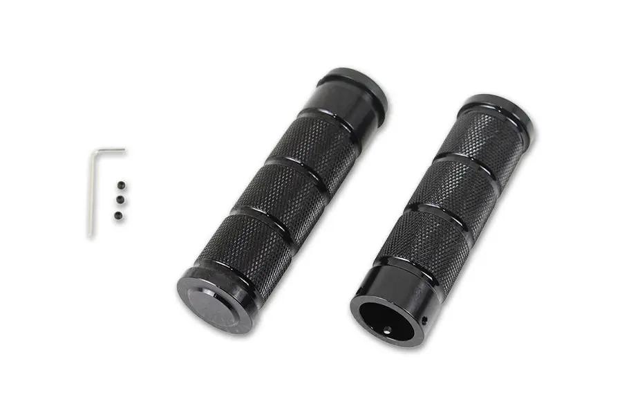 Wyatt Gatling Black Retro Throttle by Wire Grip Set for Harley Davidson Touring Models by Wyatt Gatling