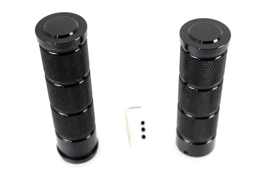 Wyatt Gatling Black Retro Throttle by Wire Grip Set for Harley Davidson Touring Models by Wyatt Gatling