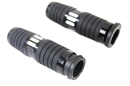 V-Twin Hand Grip Set in Black for Harley Davidson FLT Models (Part #78481B) by V-Twin