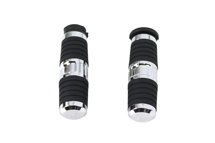V-Twin Hand Grip Set Chrome for Harley Davidson FLT Models by V-Twin