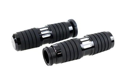 V-Twin Hand Grip Set in Black for Harley Davidson FLT Models (Part #78497B) by V-Twin