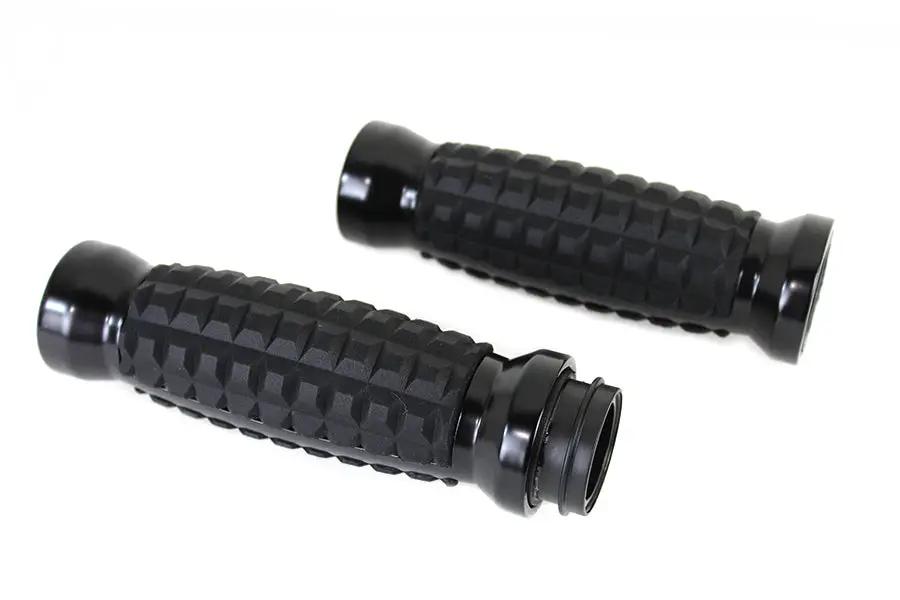 Wyatt Gatling Alligator Style Grip Set Black for Harley Davidson FXST (1996-2005) by Wyatt Gatling