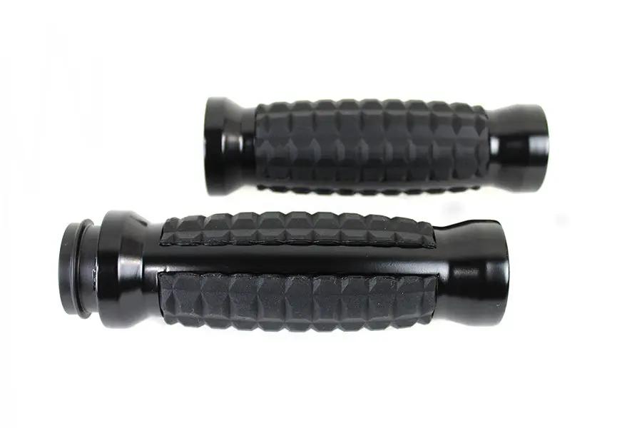 Wyatt Gatling Alligator Style Grip Set Black for Harley Davidson FXST (1996-2005) by Wyatt Gatling