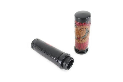 V-Twin Indian Throttle By Wire Grip Set with Black Ends for Harley Davidson FLT Models by V-Twin