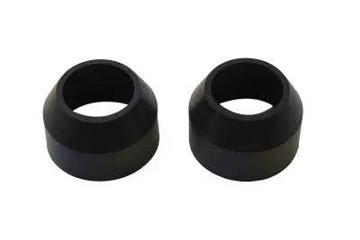 V-Twin 41mm Rubber Fork Boots Black for Harley Davidson FL (Fits 1949-1958) by V-Twin
