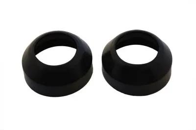 V-Twin 41mm Rubber Fork Boots Black for Harley Davidson FXST Models by V-Twin