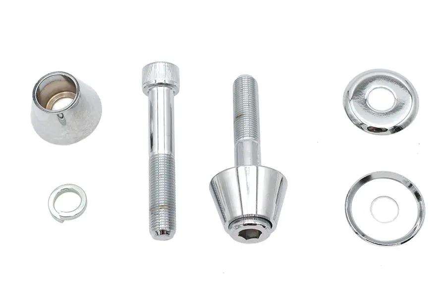 V-Twin Tapered Cone Riser Kit Chrome – 3 Inch Bolt Set for Motorcycle Riser Enhancement by V-Twin