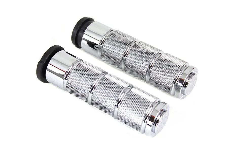 Wyatt Gatling Chrome Retro Throttle by Wire Grip Set for Harley Davidson Models by Wyatt Gatling
