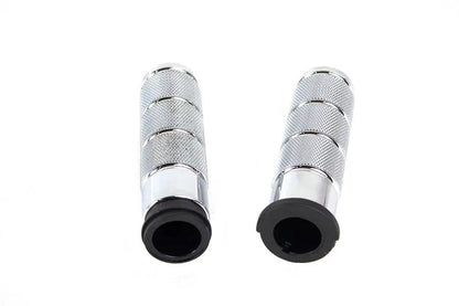 Wyatt Gatling Chrome Retro Throttle by Wire Grip Set for Harley Davidson Models by Wyatt Gatling
