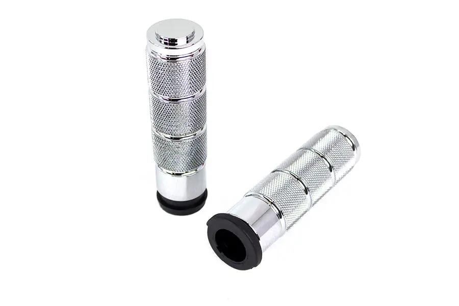 Wyatt Gatling Chrome Retro Throttle by Wire Grip Set for Harley Davidson Models by Wyatt Gatling