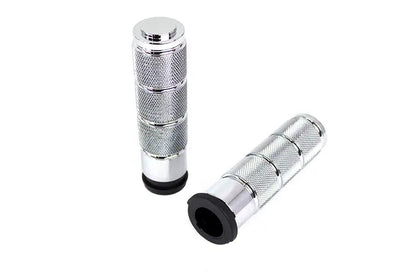 Wyatt Gatling Chrome Retro Throttle by Wire Grip Set for Harley Davidson Models by Wyatt Gatling