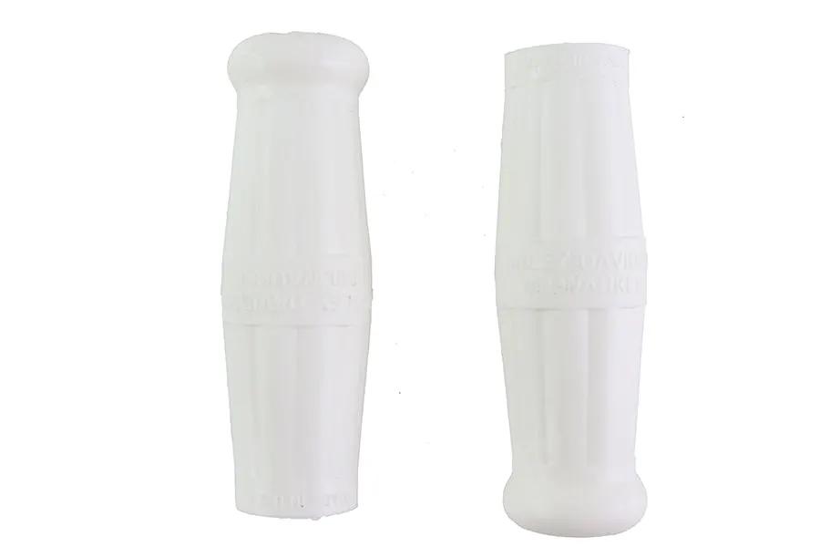Colony Long Handlebar Grip Set for Harley Davidson EL Models - White Rubber by Colony
