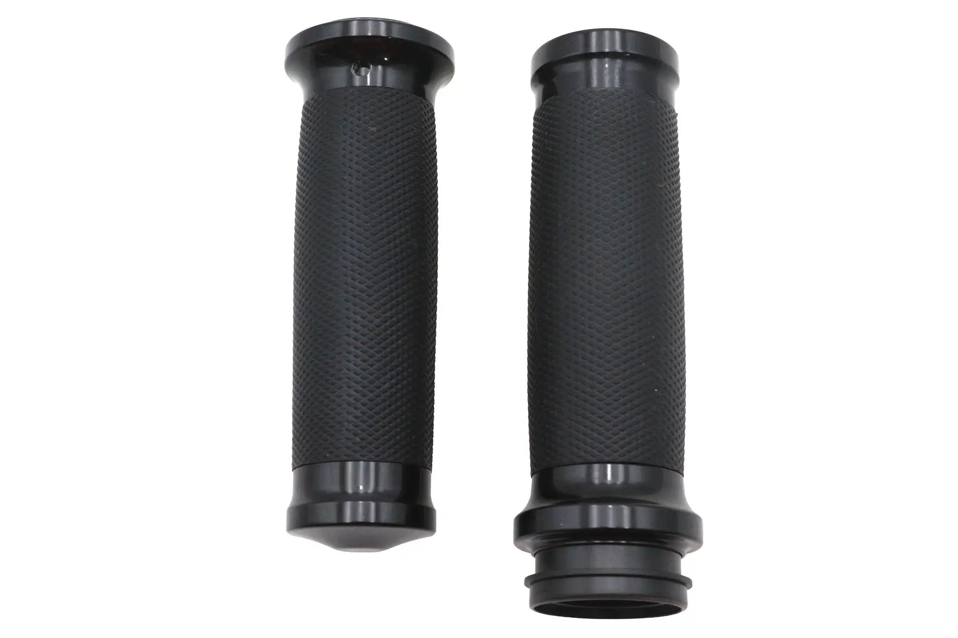 V-Twin Caliber Handlebar Grip Set in Black for Harley Davidson FLT Models by V-Twin