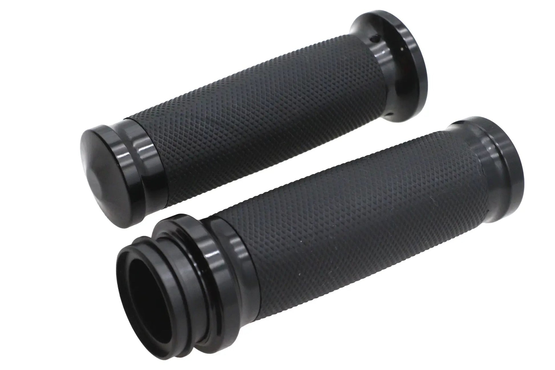 V-Twin Caliber Handlebar Grip Set in Black for Harley Davidson FLT Models by V-Twin