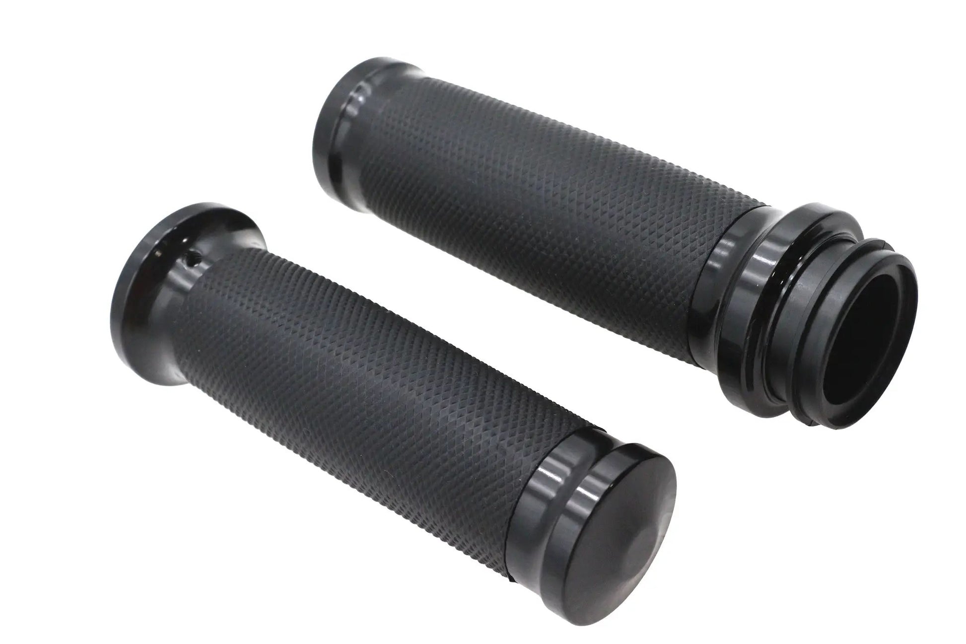 V-Twin Caliber Handlebar Grip Set in Black for Harley Davidson FLT Models by V-Twin