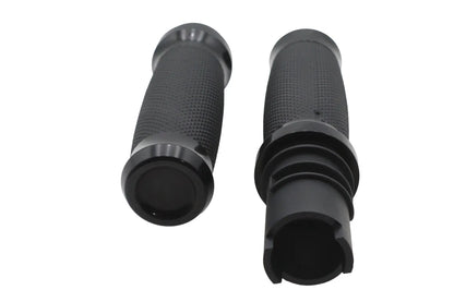 V-Twin Diamond Style Grip Set Black for Harley Davidson Touring Models Part 79100B by V-Twin