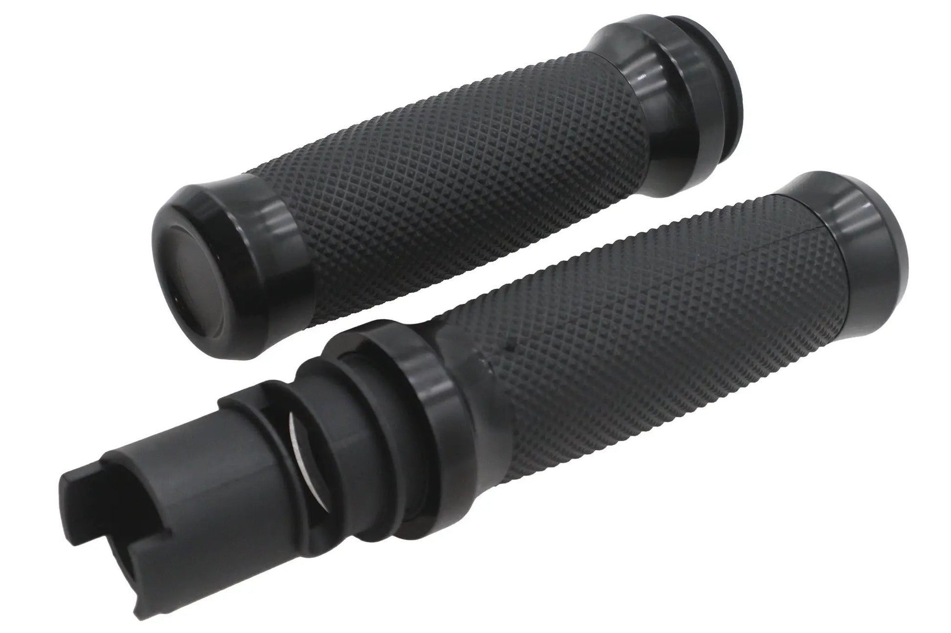 V-Twin Diamond Style Grip Set Black for Harley Davidson Touring Models Part 79100B by V-Twin