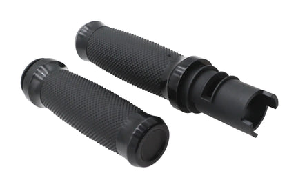 V-Twin Diamond Style Grip Set Black for Harley Davidson Touring Models Part 79100B by V-Twin