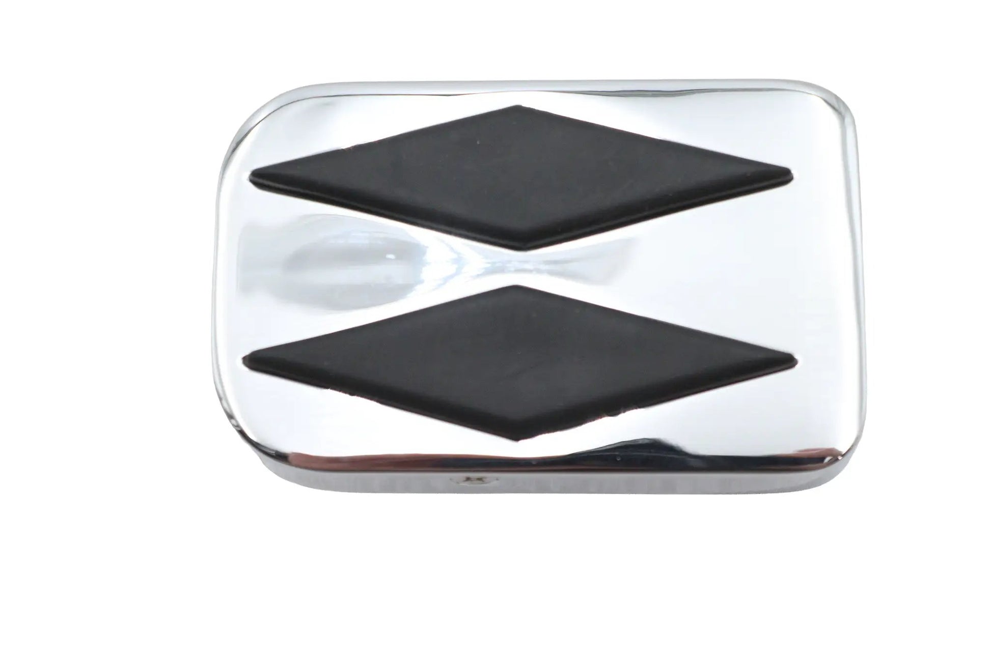 Ultima Diamond Rear Brake Pedal Pad - Chrome with Rubber Inlay, Part 22-167 by Ultima