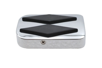 Ultima Diamond Rear Brake Pedal Pad - Chrome with Rubber Inlay, Part 22-167 by Ultima