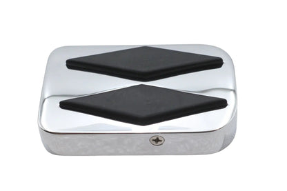 Ultima Diamond Rear Brake Pedal Pad - Chrome with Rubber Inlay, Part 22-167 by Ultima