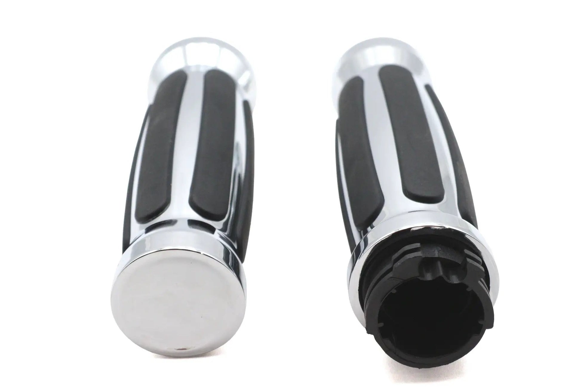 Ultima Rail Style Barrel Grip Set Chrome for 1 inch Handlebars - Part #35-90 by Ultima