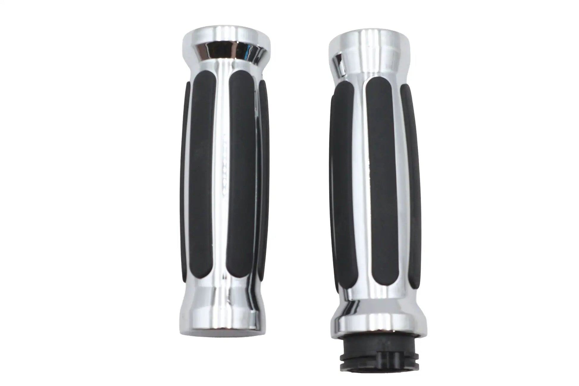 Ultima Rail Style Barrel Grip Set Chrome for 1 inch Handlebars - Part #35-90 by Ultima