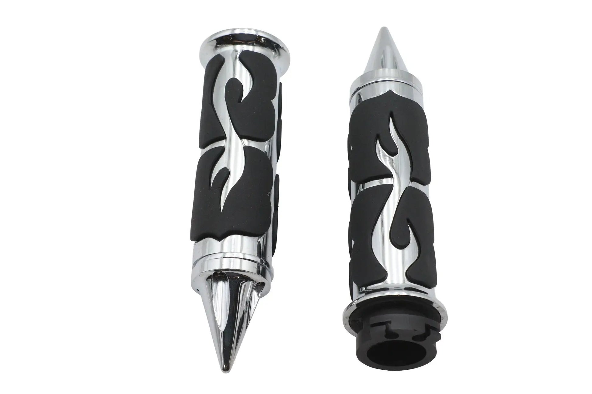 Ultima Spiked Flame Grip Set Chrome (Part Number 35-204) by Ultima