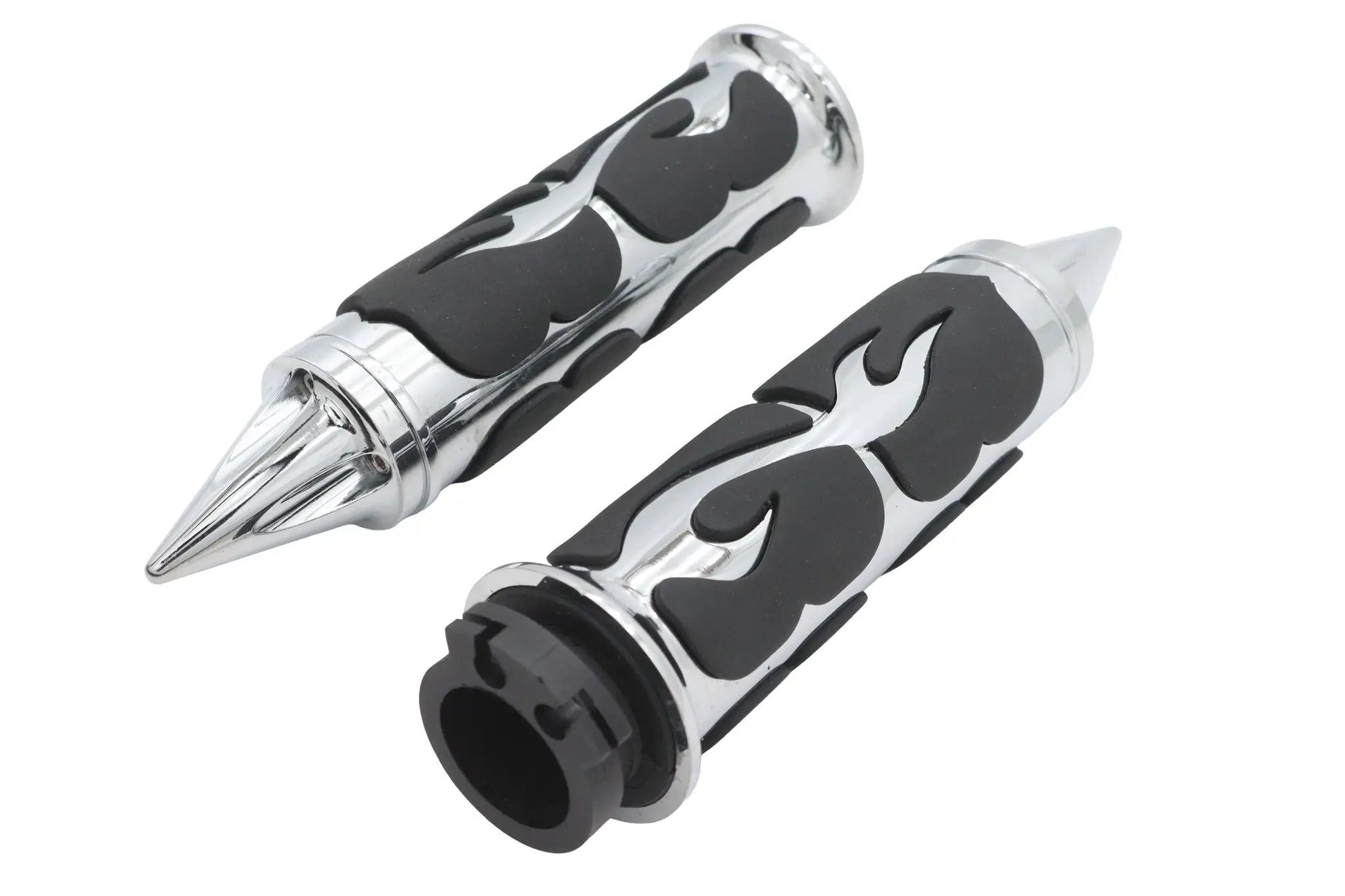 Ultima Spiked Flame Grip Set Chrome (Part Number 35-204) by Ultima