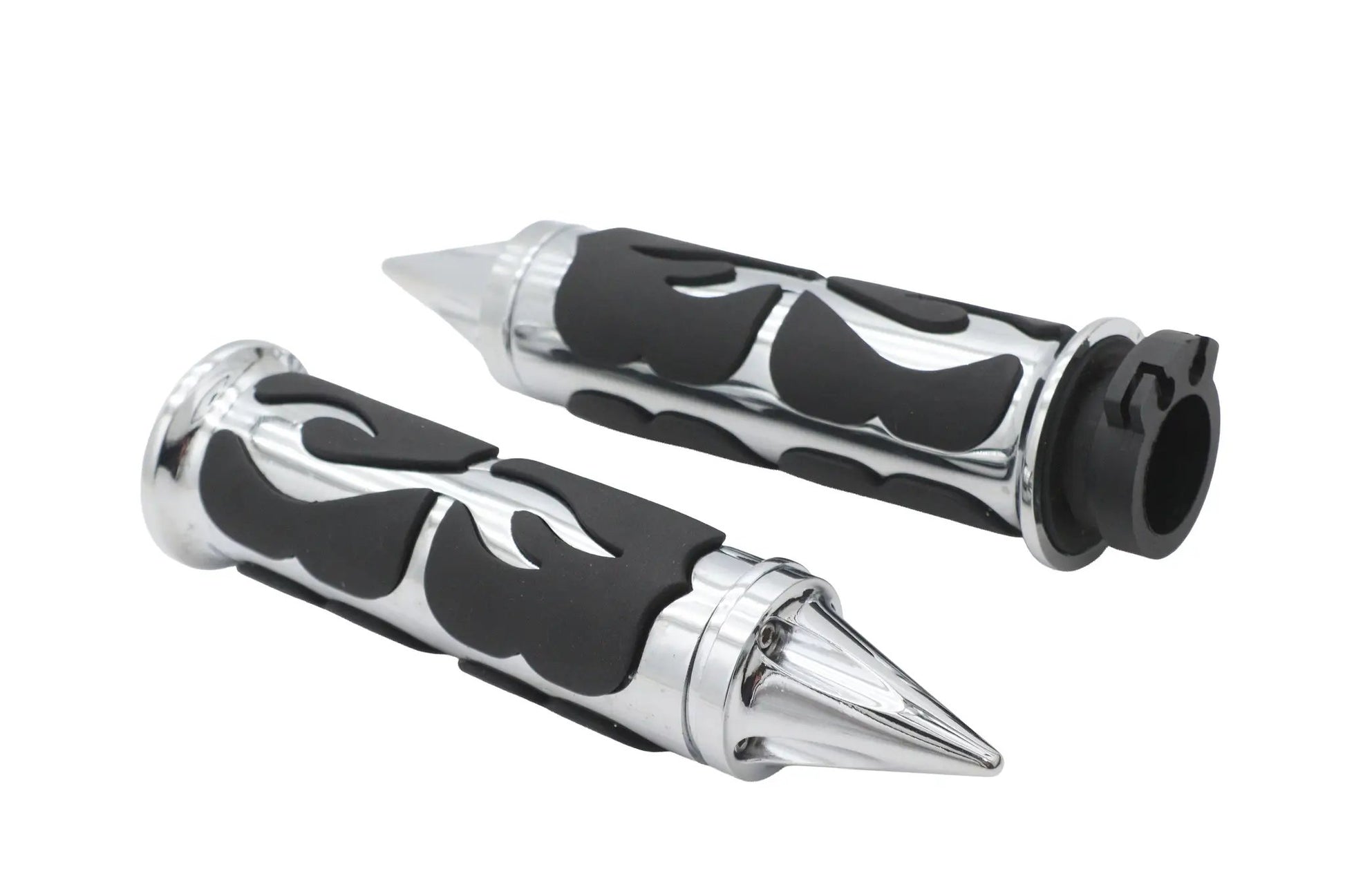 Ultima Spiked Flame Grip Set Chrome (Part Number 35-204) by Ultima