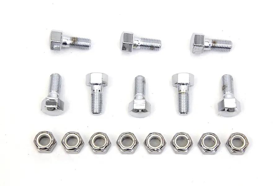 Colony Rear Brake Drum Bolt and Nut Kit Chrome for Harley Davidson 1952-1961 by Colony