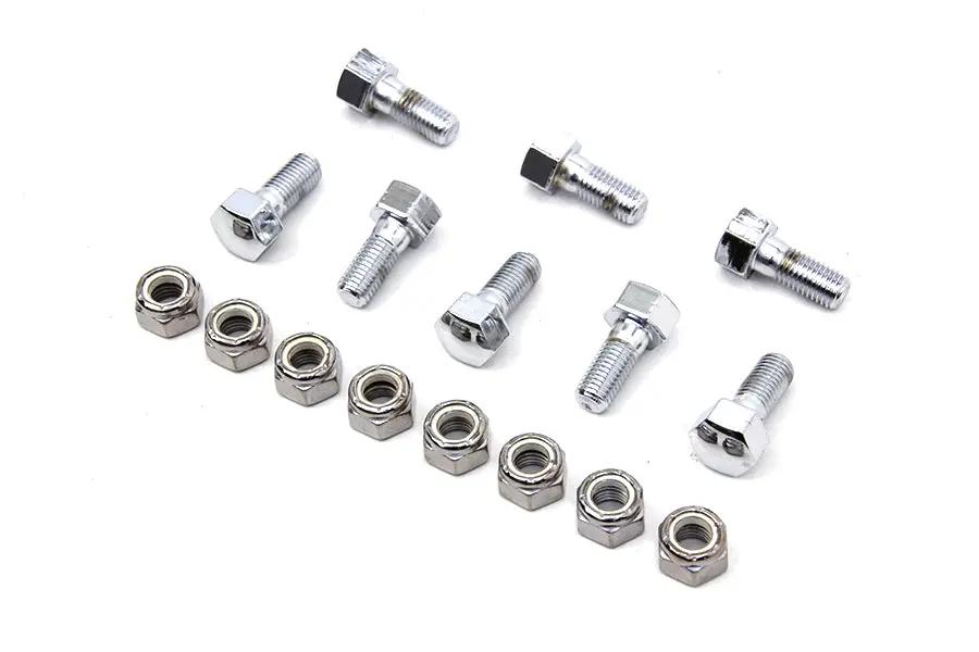 Colony Rear Brake Drum Bolt and Nut Kit Chrome for Harley Davidson 1952-1961 by Colony