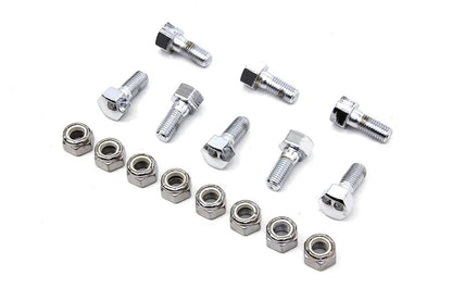 Colony Rear Brake Drum Bolt and Nut Kit Chrome for Harley Davidson 1952-1961 by Colony