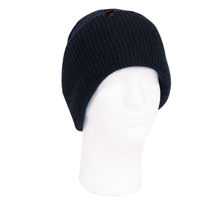 Rothco Wool Watch Cap Navy Blue - Insulating Military-Style Knit Hat for Cold Weather
