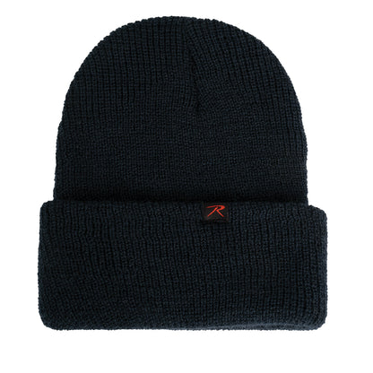 Rothco Wool Watch Cap Navy Blue - Insulating Military-Style Knit Hat for Cold Weather