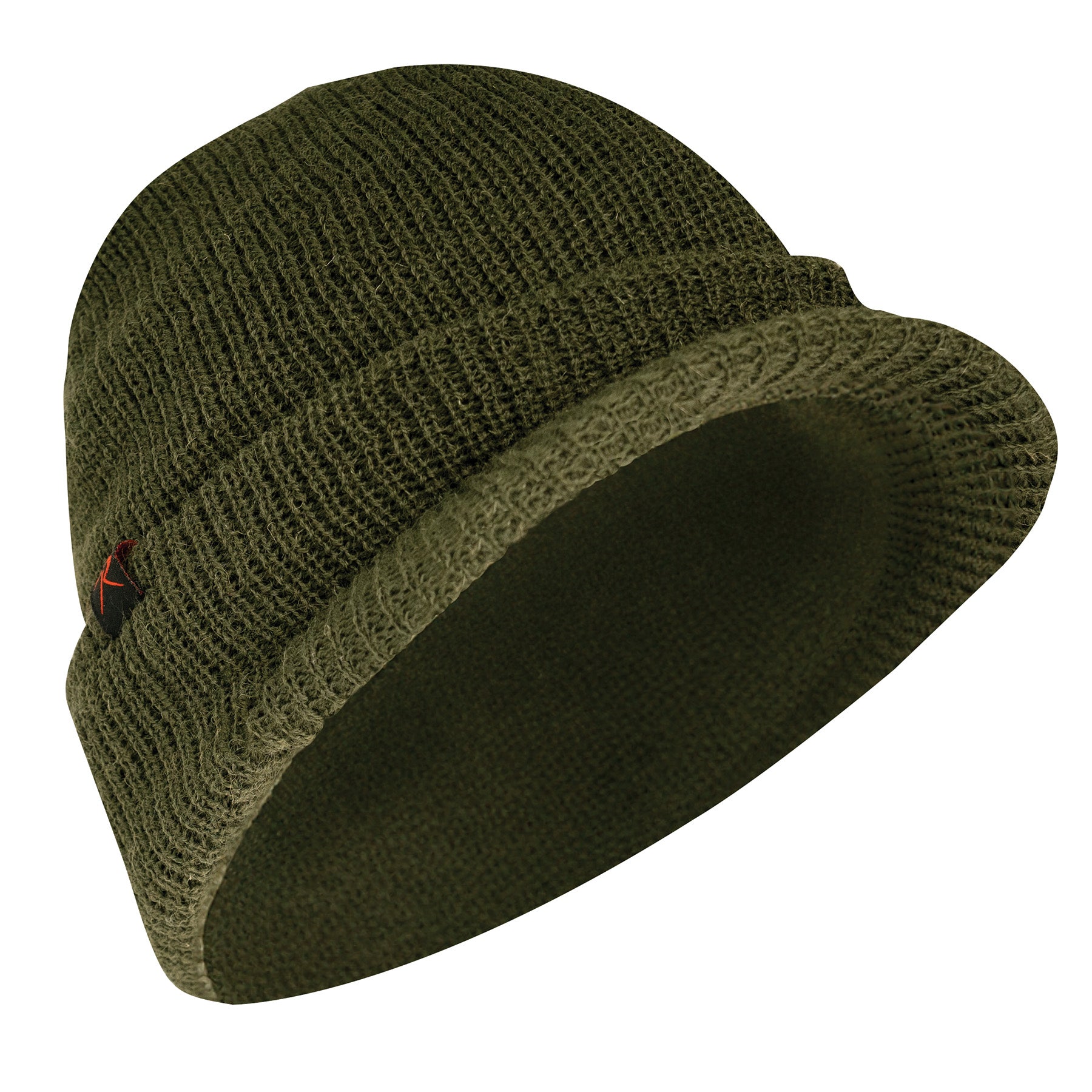 Rothco Wool Watch Cap with Brim in Olive Drab – Insulated Military-Style Winter Hat