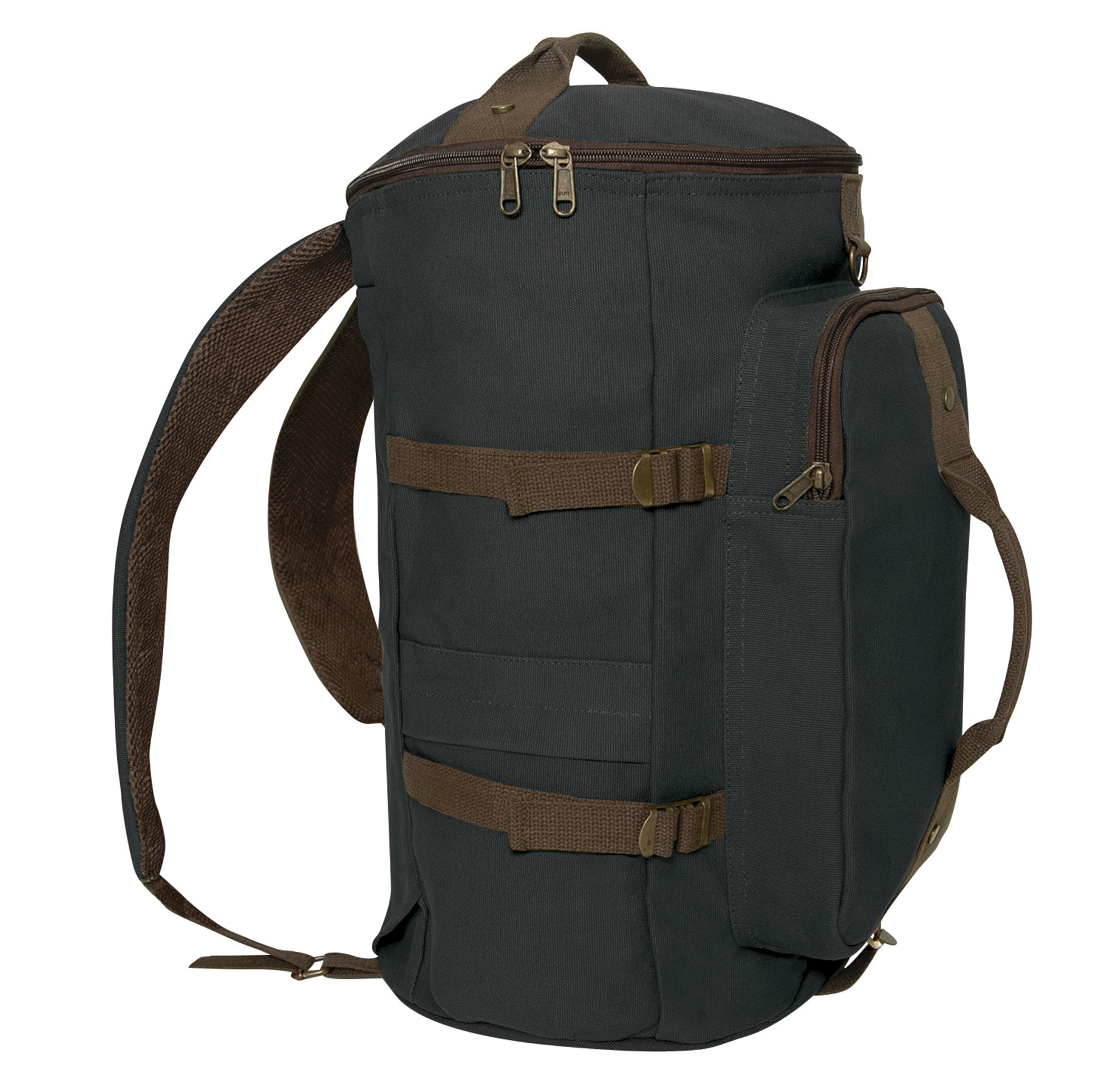 Rothco Convertible Canvas Duffle and Backpack - 19 Inches Charcoal Grey