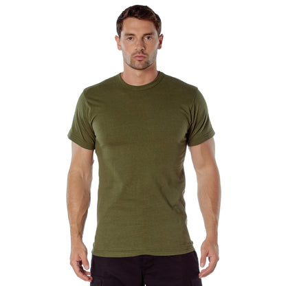 Rothco Heavyweight T-Shirt Olive Drab Size 2XL – Durable Cotton/Polyester Crewneck Tee